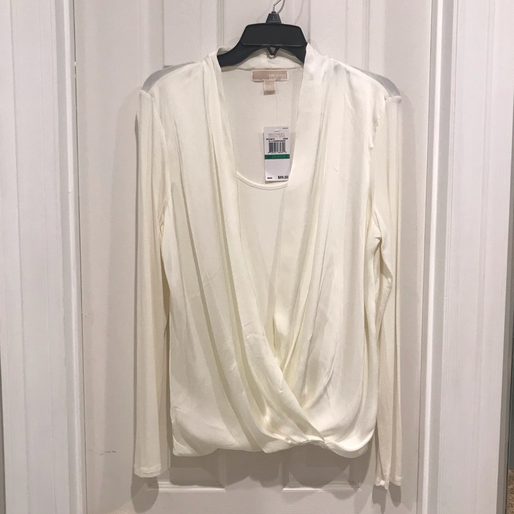 Michael Kors lovely faux wrap blouse
